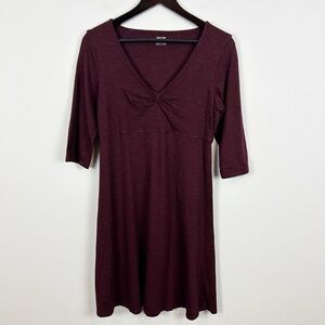 Horny Toad Women's Maroon 3/4 Sleeve Dress Size Medium